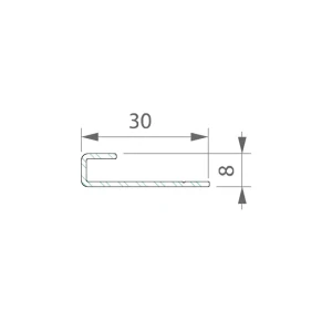 TWINSON profil startowy 30x8x3000 mm