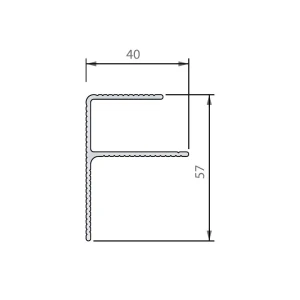 TWINSON Massive profil F  40x57x6000 mm