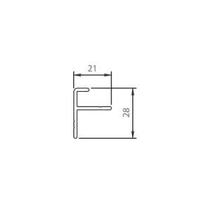 TWINSON Massive profil startowy/końcowy 21x28x3000 mm