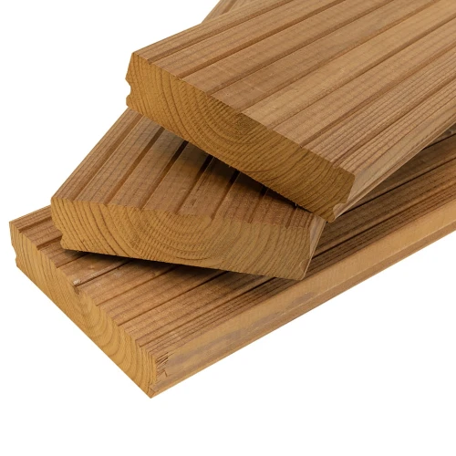 Deska tarasowa z thermo sosny 26x117 mm AB ryflowana UM
