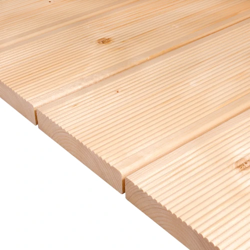 Deski tarasowe świerkowe 27x145 mm - strona ryflowana