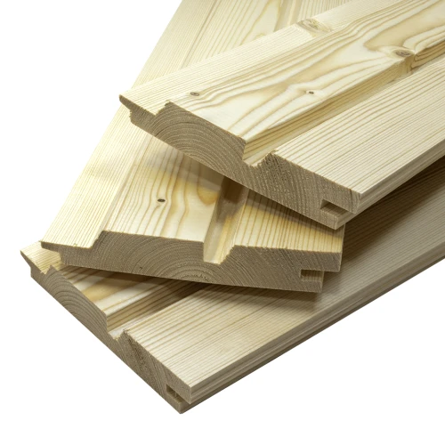 Deski elewacyjne świerkowe Rombo Duo 24x146 mm